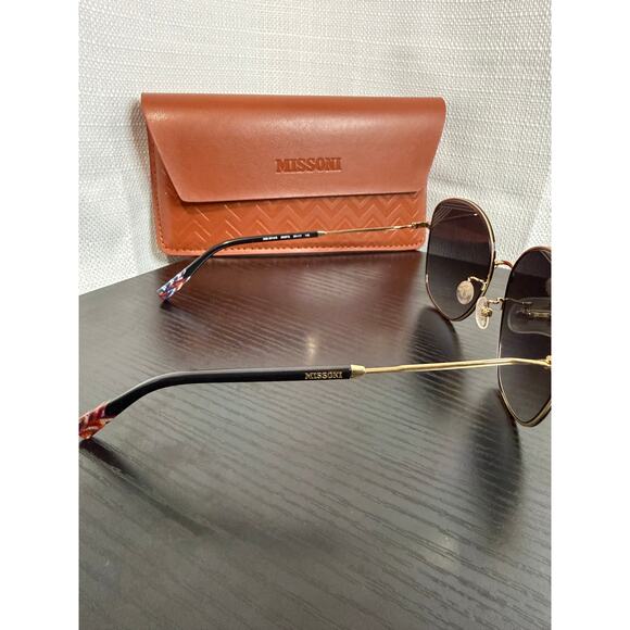 Missoni MIS 0014/S Sunglasses + Original Cognac Leather Case